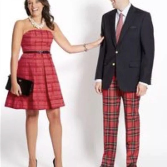 vineyard vines red plaid dress